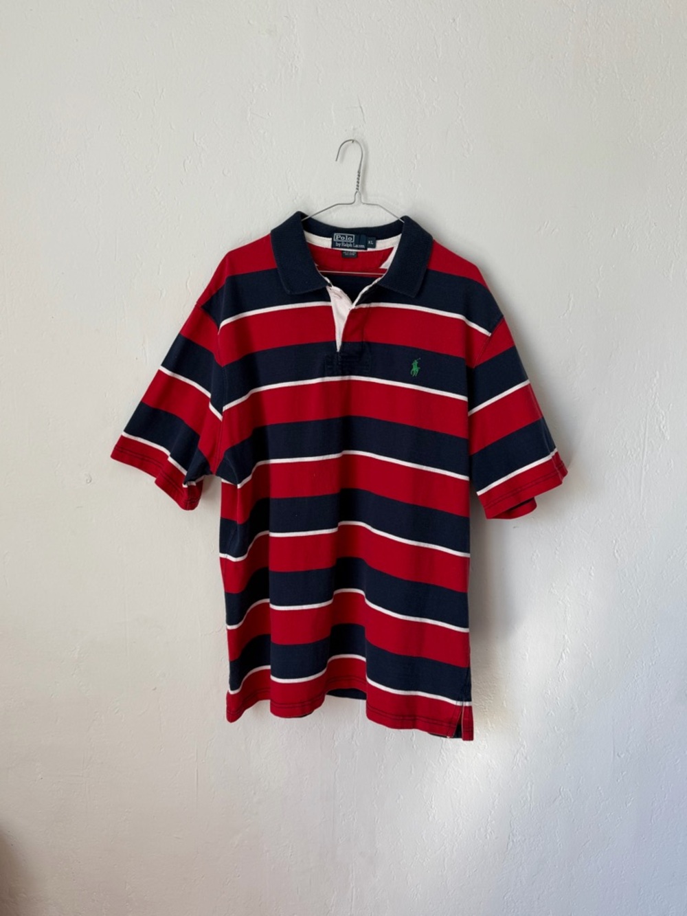 Vintage Polo Ralph Lauren Red White and Blue Rugby Polo Men’s Extra Large